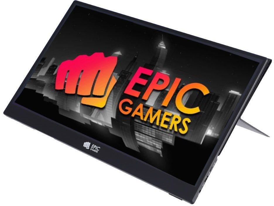 Epic Gamers Storm 15.8" IPS FHD, 60hz, Portable Touch Screen Gaming Monitor w/ Stand - شاشة