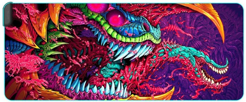 Hyte Cnvs Hyper Beast Rgb Gaming Mouse Pad -  حصيرة الفأرة