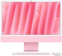 جهاز iMac من أبل مقاس 24 بوصة مزود بشريحة Retina 4.5K M4 مع وحدة معالجة مركزية 10 أنوية ووحدة معالجة رسومية 10 أنوية، وذاكرة وصول عشوائي 16 جيجابايت وذاكرة تخزين SSD سعة 512 جيجابايت، باللون الوردي