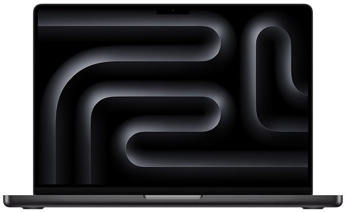 Apple 14-inch MacBook Pro M4 chip with 10 core CPU and 10 core GPU, 24GB, 1TB SSD Space Black