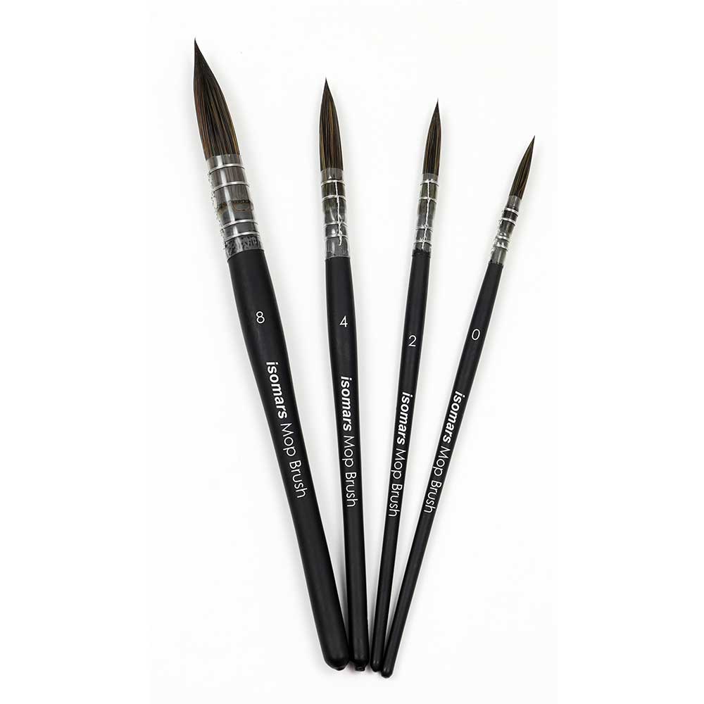 MOP Brush - Set of 4 (Black)