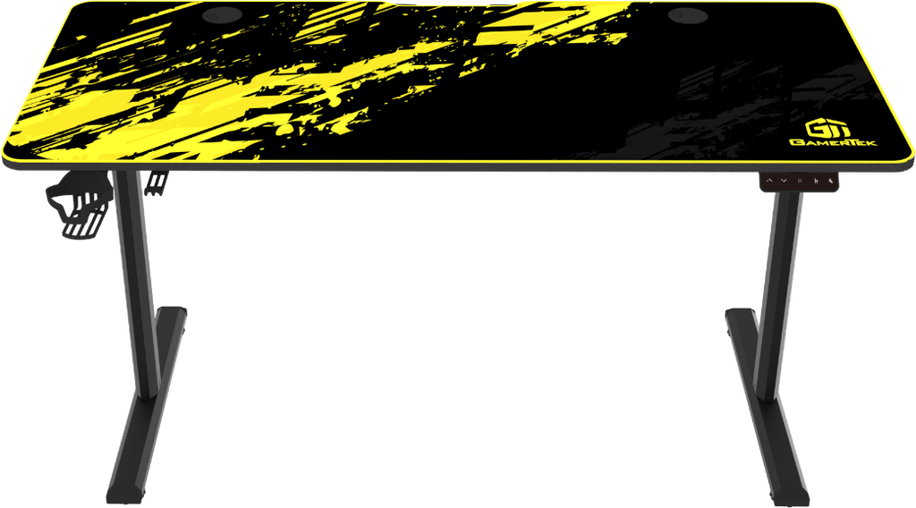 GamerTek GT-Elevate X Gaming Desk - Yellow & Black