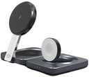 Powerology 3-in-1 Foldable Magnetic Wireless Charger Black
