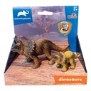 2 pcs Triceratops in open touch box