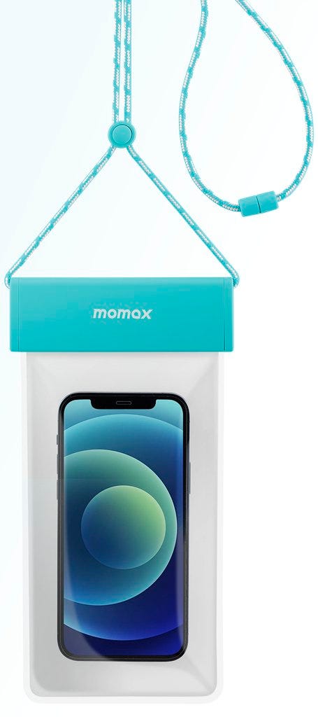 Momax Waterproof Phone Protection Bag + Hanging Cord Blue