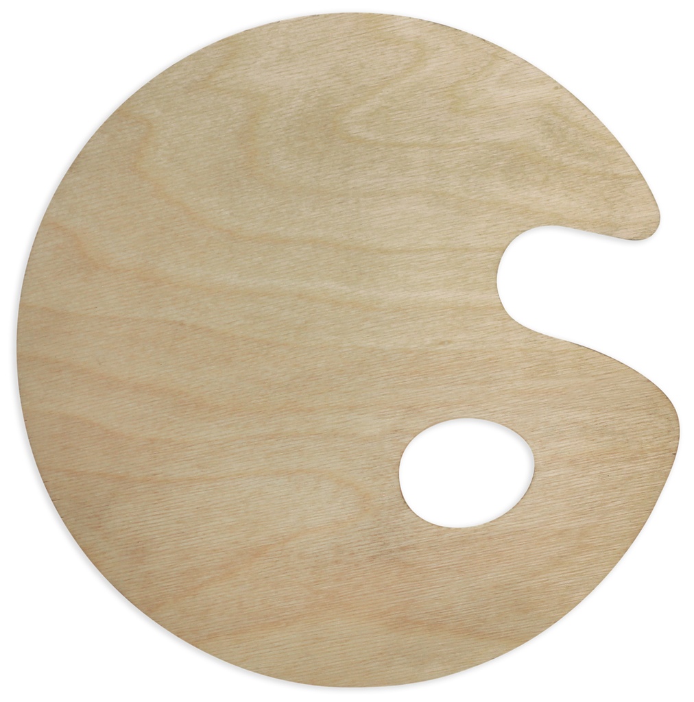 Color Mixing Pallete - Wooden Round 350mm 