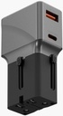 Energea Travelworld Adapter 25, 1A1C 25W - Gunmetal Black