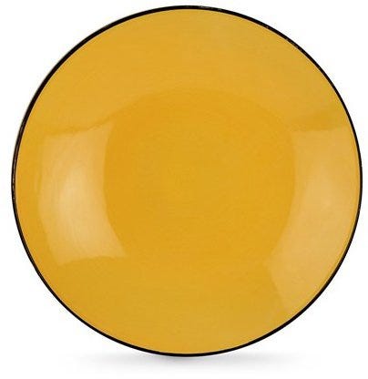 Set 6 Piatti Fondi Cocorico' Giallo Dm 20