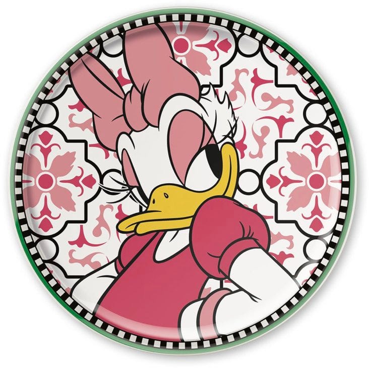 Egan Round Plate Daisy F&E D.31