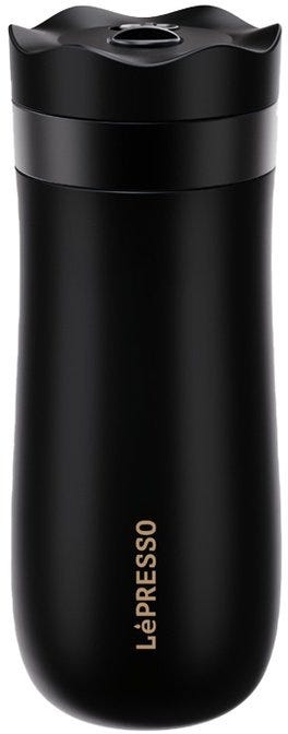 Lepresso Insulated Mug With French Press - Black