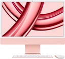 جهاز أبل iMac بشاشة Retina مقاس 24 بوصة بدقة 4.5K ومعالج M3 ثماني النواة ووحدة معالجة رسومات 10 أنوية وذاكرة 512 جيجابايت، لون وردي