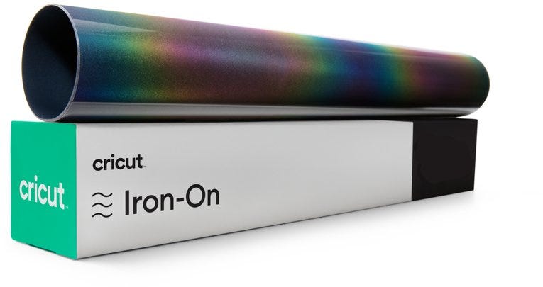 UV-Activated, Colour-Changing Iron-On, White - Black 12X19 (1)