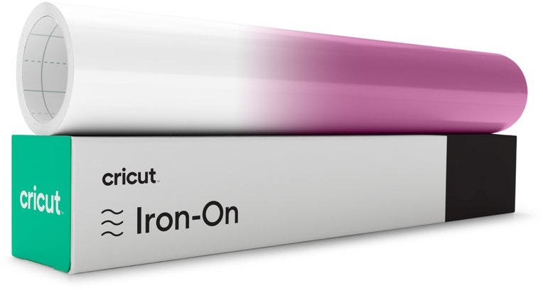 UV-Activated, Colour-Changing Iron-On, White - Pink 12X19 (1)