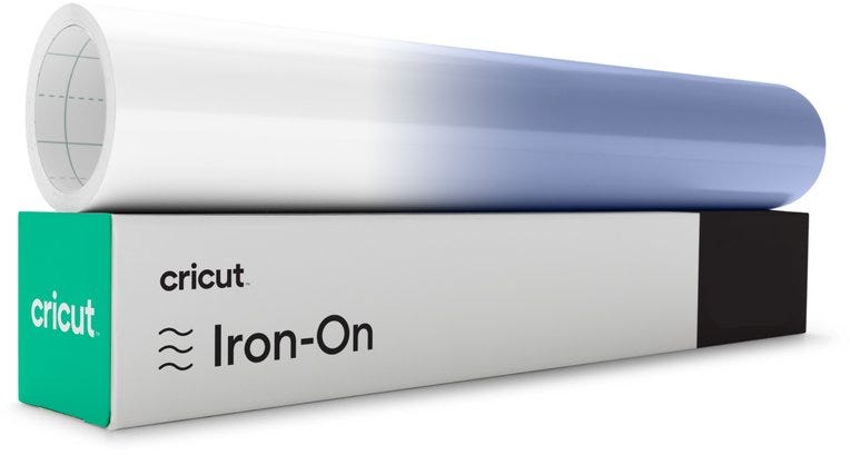 UV-Activated, Colour-Changing Iron-On, White - Blue 12X19 (1)