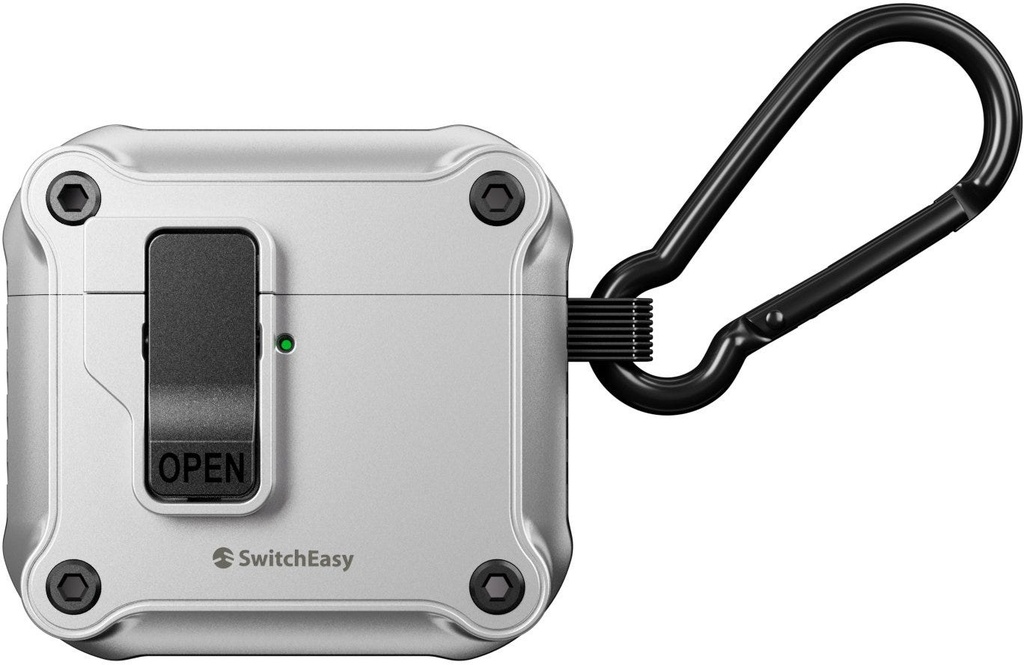 SwitchEasy Rugged Shield Case for AirPods 4- Satin Gray