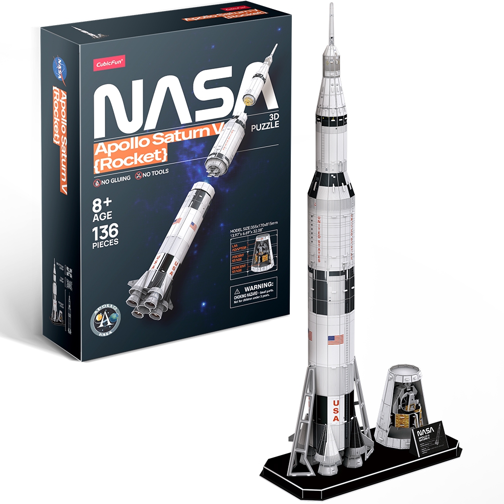 3D Puzzle Nasa Apollo Saturn V 136Pcs