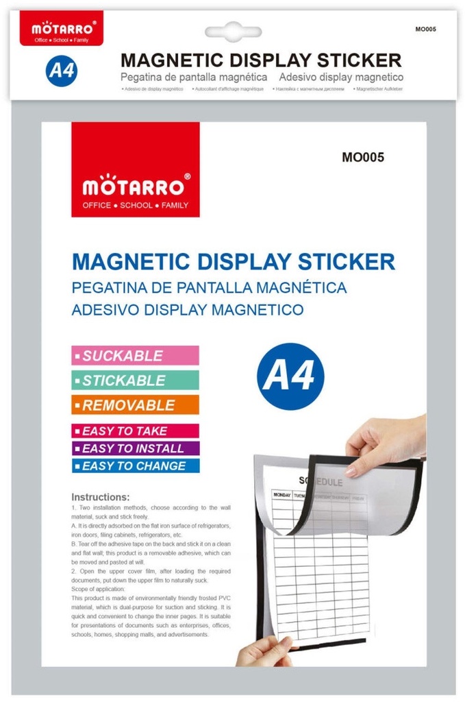 Magnetic Sheet Adhesive With Protector for Display