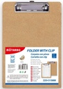 Clipboard Wooden Metal Clip with Rubber Edge A4