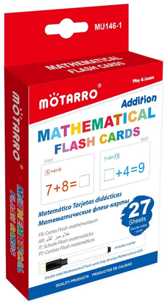 Learning Flash Card     Addition  Set 27Cards 