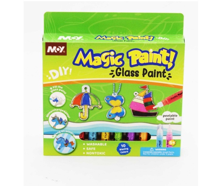Glass Paint Magic Washable DIY Set     Multi Shapes 