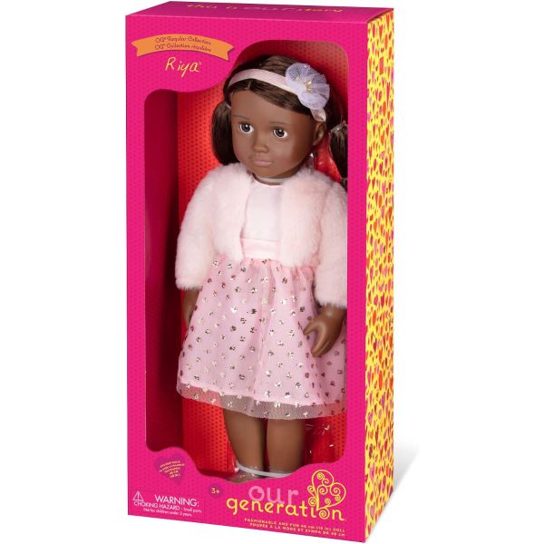 Doll W/ Pink Glitter Dress (Aa), Riya