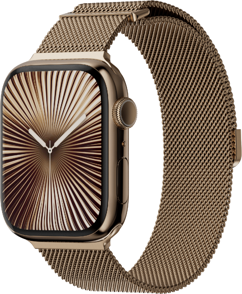 Mageasy Milanese Watch Loop For Apple Watch S4~S10 44/45/46/49Mm-Gold