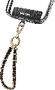Mageasy 9Mm Leather Chain Wrist Strap- Black/Matte Gold