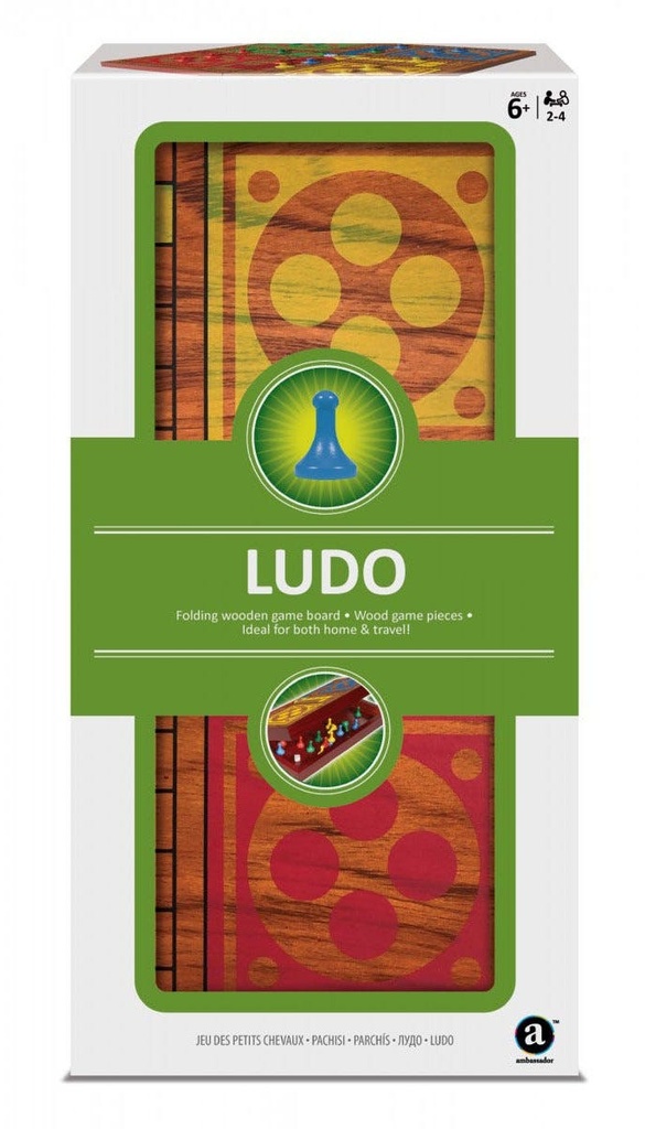 Folding Wood Ludo Set 