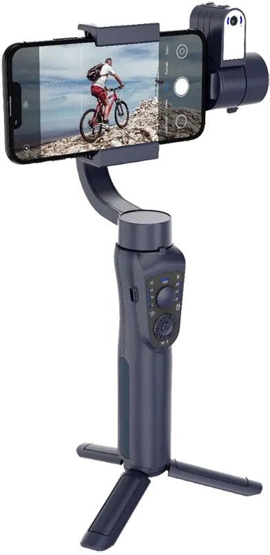 Porodo 3-Axis | Ai Tracker & Light Gimbal stabilizer ,Black 