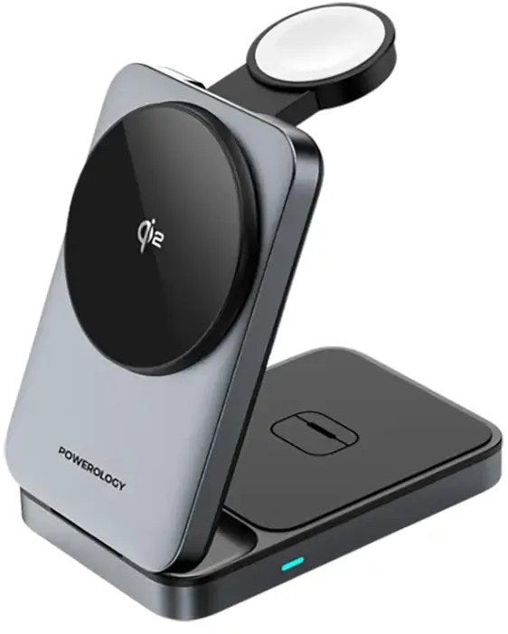 Powerology Qi2 Fast Charging Multi-Device Hub , Black