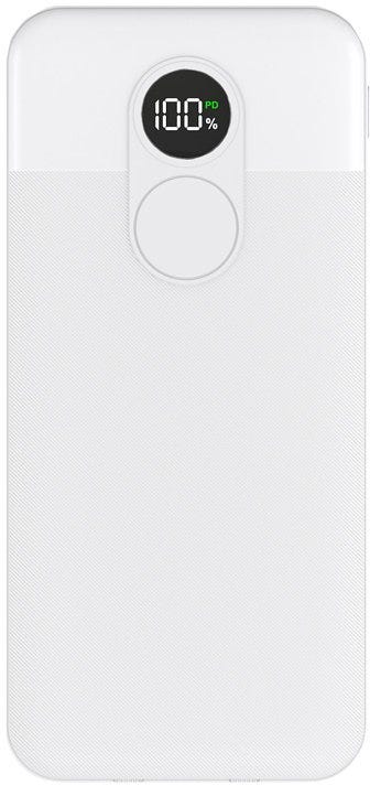 Porodo 20000mAh Powerbank Digital Display with C & Lightning Cable ,White