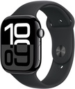 Apple Watch Series 10 GPS 42mm Jet Black Aluminium Case with Black Sport Band - S/M