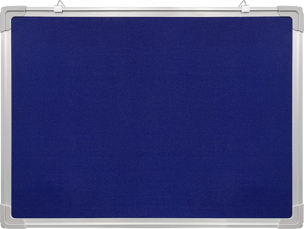 Felt+Cork board Aluminum Frame Fabric 45x60cm Blue
