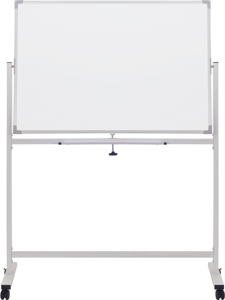 Whiteboard Mobile Magnetic DD With Stand Aluminuim Frame  Metal 90  x  120  cm  White