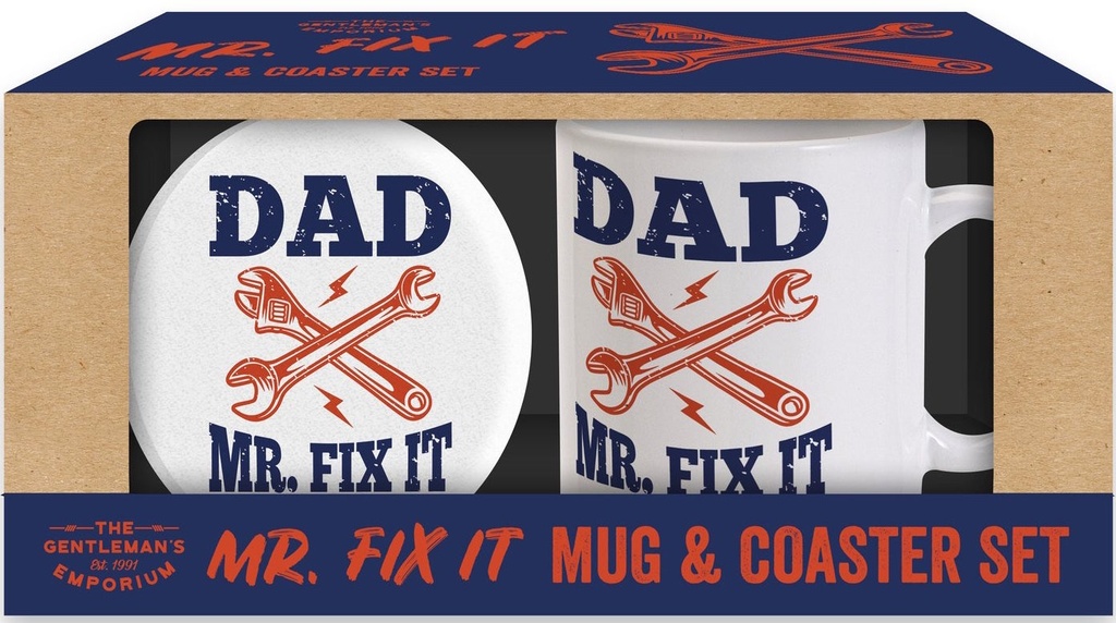 Mr Fix It Mug And Coaster - Gentleman'S Emporium
