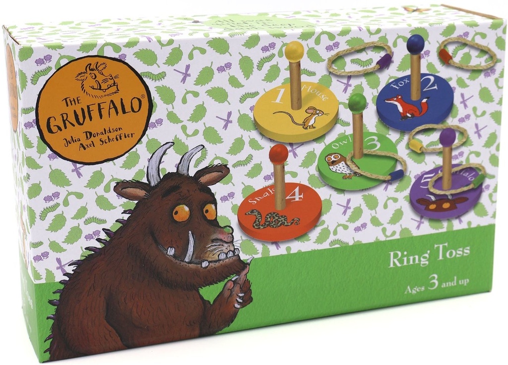 Wooden Ring Toss With Circle Base - Set Of 5 - Gruffalo