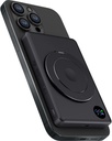 EGO MAGPOWER 4in1 10000mAh Qi2 Magsafe Powerbank ultra-thin, Watch fast Charging, OLED Display, USB-C port in& Out,-Black