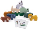Wooden animal stacking game
