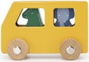 Wooden animal car set