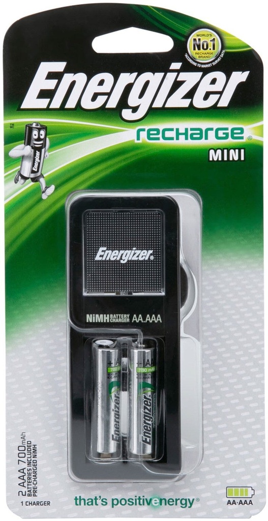 Energizer Mini Charger With 2 AAA Batteries