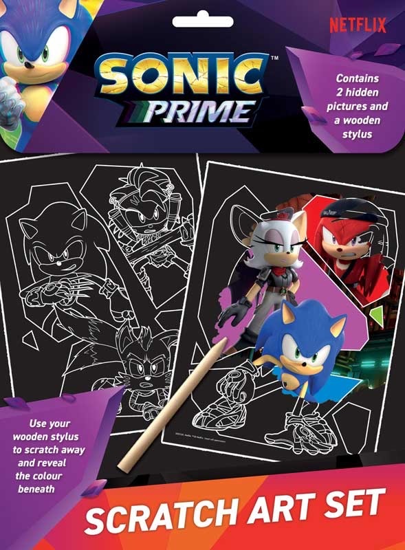 Sonic Prime Scratch Art Set