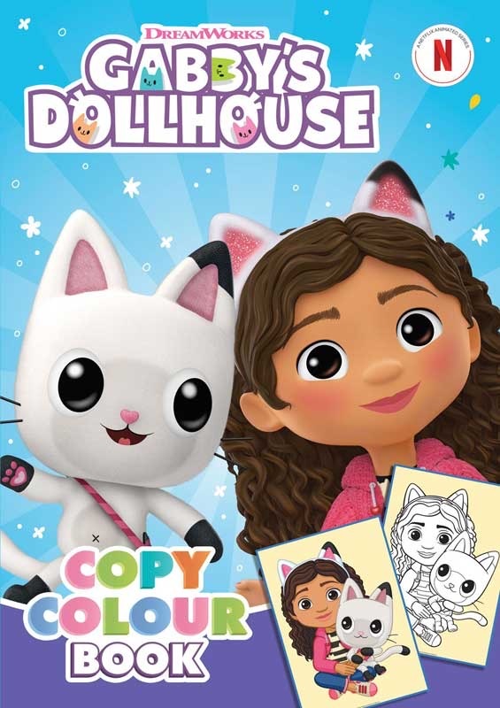 Gabby's Dollhouse Copy Colour Book