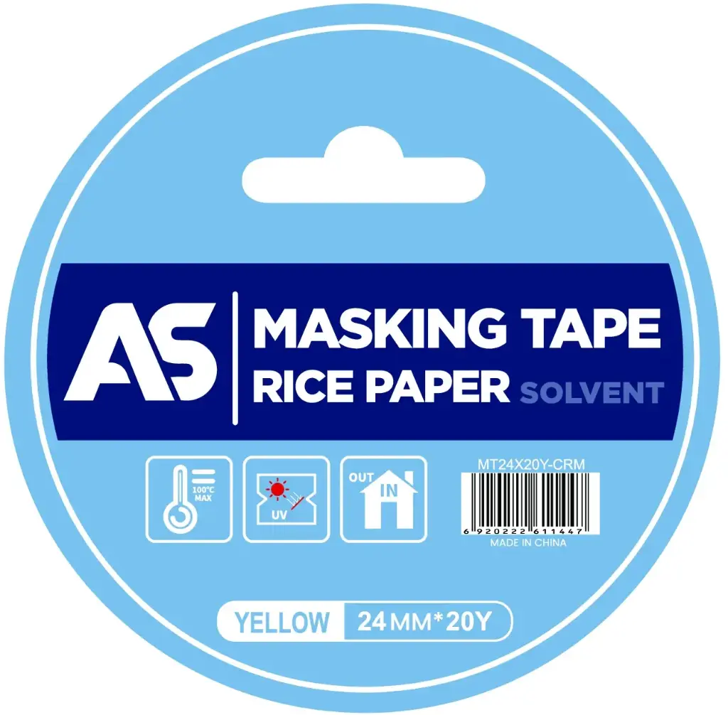 Tape Masking  24mm x 20Y x 76mm   Cream 