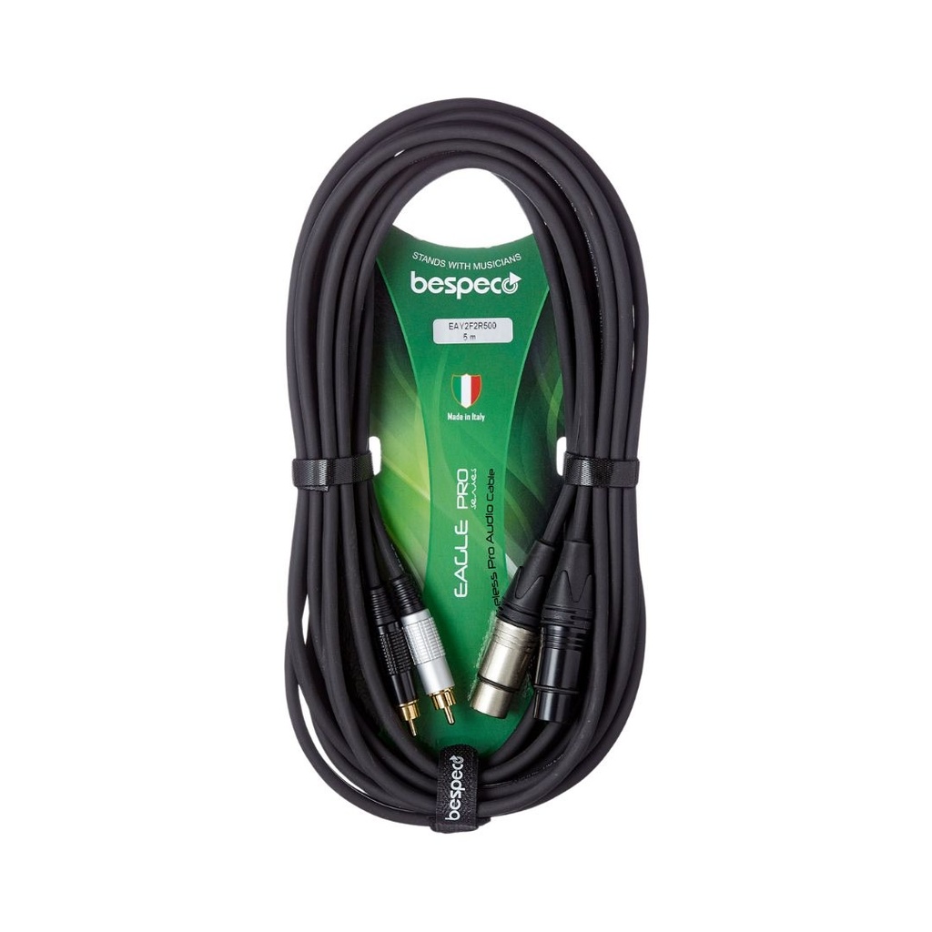 Bespeco - EAY2X2R500R - 2XLRM to 2RCAM 5M