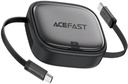 Acefast J3 multifunctional travel set with retractable charging data cable, Black