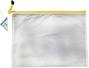 Bag Zipper PVC A4 340X250mm Translucent Mesh Yellow