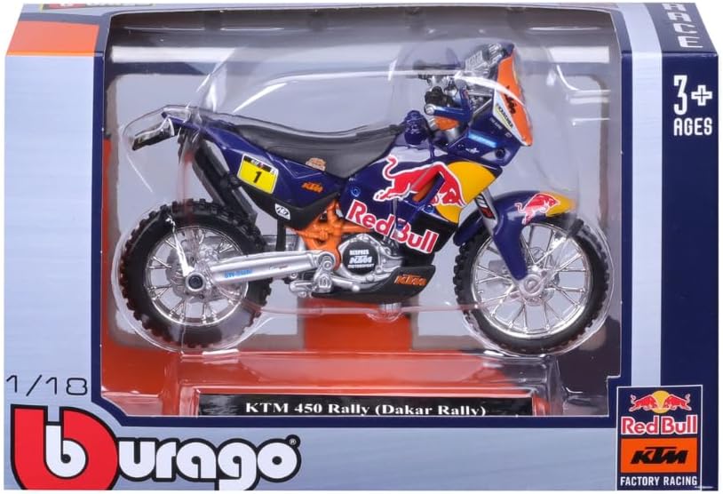 Bb 18-51073 1/18 Red Bull Ktm Motorcycle 12 Pcs / Disp 47551073