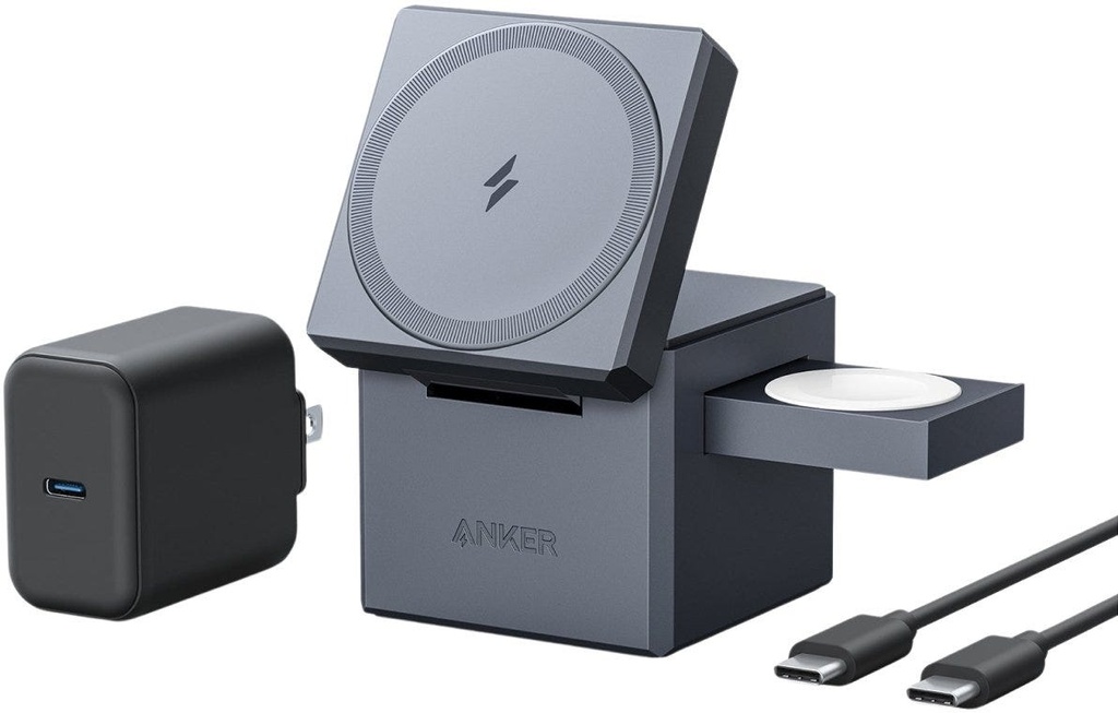 Anker Y1811Ka1 3-In-1 Cube With Magsafe B2B - Sa/Kw/Ae/Sg/My/Hk Gray Iteration 1