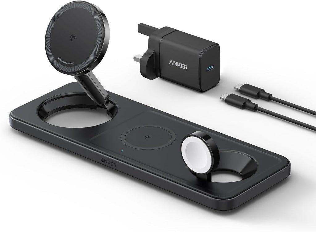 Anker B25M1211 Bundle Of 3 In 1 Mpp Qi2 With Uk Charger