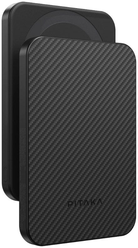 Pitaka Aramid Fiber Magnetic Power Bank QI2 5K Mah Black/Grey 